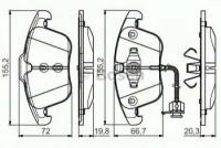 Дисковые колодки передние BOSCH 0986495129