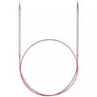 Спицы ADDI круговые с удлиненным кончиком 775-7, диаметр 2.5 мм, длина 13 см, общая длина 120 см, серебристый/красный