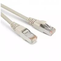 Патч-корд F UTP Hyperline, кабель экранированный, сетевой Ethernet Lan для интернета, категория 5e, витой, 100 Fluke, LSZH, 15 м, серый