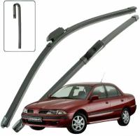 Дворники Mitsubishi Carisma DA6A Митсубиси КариЗма седан 1999-2000 2001 2002 2003 2004 2005 Щетки стеклоочистителя бескаркасные 530мм-500мм к-т 2 шт