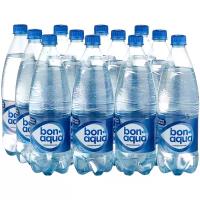 Вода питьевая Bon Aqua газированная, ПЭТ, 12 шт. по 1 л