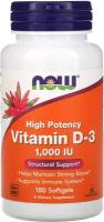 NOW Vitamin D-3 1000 IU, 180 капс