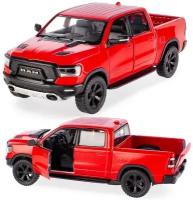 Машинка игрушка металлическая 1:46 2019 Dodge RAM 1500 (Додж Рам), 12,5 см., детская, инерционная / Красный