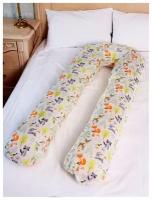 Подушка для беременных и кормящих мам U-образная "Подкова". Цвет "Осенний лес"
