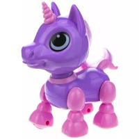 робот 1TOY RoboPets, Робо-единорог, фиолетовый, свет,звук, движение