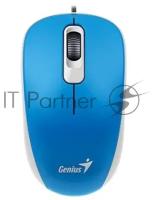 Мышь проводная Genius DX-110 синий USB 31010009400