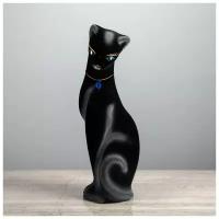 Копилка "Кошка Багира", флок, черная, 29 см