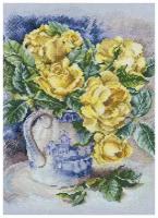 Желтые розы #M599 РТО Набор для вышивания 23 x 31.5 см Счетный крест