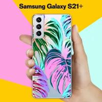 Силиконовый чехол на Samsung Galaxy S21+ Яркая пальма / для Самсунг Галакси С21 Плюс