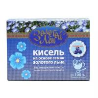 Кисель Золотой Лен на основе семян золотого льна Черника 7 пакетов по 15 гр. Витапром