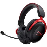 HYPERX CLOUD II Wireless Игровая беспроводная гарнитура (7.1, USB, блок управления, 53 мм, сменные амбушюры, 4P5K4AA/HHSC2X-BA-RD/G)