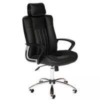 Компьютерное кресло TetChair Оксфорд для руководителя, обивка: искусственная кожа, цвет: черный