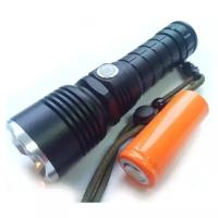 Мощный ручной фонарь P03-50 тактический на мощном аккумуляторе 26650