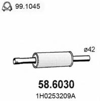 Часть глушителя 2-ая, 586030 ASSO 58.6030