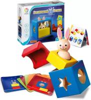 Логическая развивающая игра Bondibon "Застенчивый кролик", деревянная 3D головоломка, развитие пространственного мышления, 60 заданий
