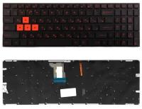 Клавиатура для ноутбука Asus GL502, GL502VM, GL502VS Series. Плоский Enter. Черная, без рамки. PN: 90NB0DR1-R31RU0