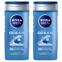 Душ-гель "Nivea" 250мл. муж. Arctic Ocean, 2 шт