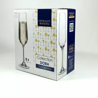 Набор бокалов для шампанского CRYSTALITE BOHEMIA DORA 200 мл 6 шт