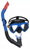 Набор для плавания Bestway 24070 Dominator Snorkel Mask, 7+ черный/синий