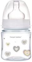 Бутылочка Canpol Babies PP EasyStart с широким горлышком антиколиковая, 120 мл, 0+ Newborn baby, цвет: белый