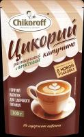 Цикорий Chikoroff растворимый порошкообразный Капучино с фруктозой, в пакетиках, пакет, 100 г