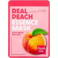 Farmstay Real Peach Essence Mask тканевая маска с экстрактом персика, 23 мл