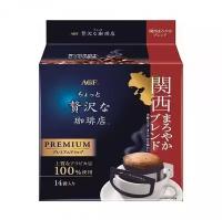 Agf a little luxury coffee kansai mellow blend кофе молотый в дрип-пакетах, мягкая упаковка, 14х8 гр