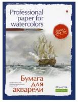 Альт Папка для рисования акварелью А4, 20л, блок гознак 200гр 4-021 дизайн в ассор
