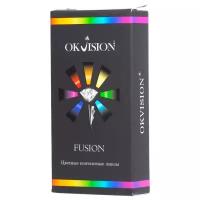 Цветные контактные линзы OKVision Fusion 3 месяца, -4.50 8.6, Blue 2, 2 шт