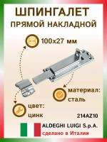 Плоская задвижка ALDEGHI LUIGI SPA 100x27 мм, оцинкованная сталь 214AZ10