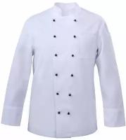 Китель поварской CLASSIC белый/размер 44/китель повара/одежда повара/рубашка рабочая/китель поварской мужской/униформа поварская/куртка поварская
