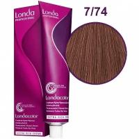 Londa Color стойкая крем-краска 7/74 блонд коричнево-медный