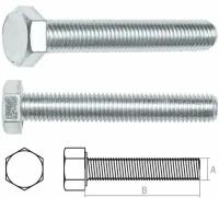 Болт М20х200 мм шестигр, цинк, кл. пр. 5.8, DIN 933 (5 кг) STARFIX (SMV1-27653-5)