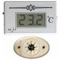 Высокотемпературный термометр для бани и сауны ТЭС-2 с датчиком в деревянном корпусе