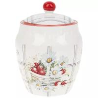 Best Home Porcelain Банка для сыпучих продуктов Лукошко, 1150 мл, 12x17 см