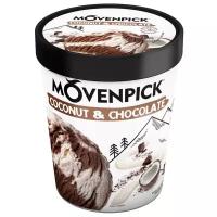 Мороженое MOVENPICK Coconut Chocolate, сливочное двухслойное кокос и шоколад 13,6%, без змж, картонный стакан, 263г