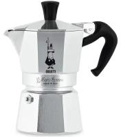 Гейзерная кофеварка Bialetti Moka Express 1162 (3 чашки), 130 мл, серебристый