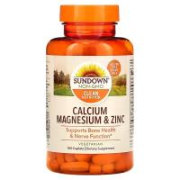 Sundown Naturals Calcium Magnesium & Zinc Кальций, магний и цинк, 100 капсул