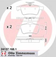 Zimmermann-Колодки тормозные Ford, Volvo, Opel, Sa, 241371681 ZIMMERMANN 24137.168.1