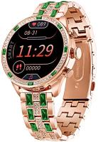 Умные часы женские Smart Watch GEN 12, Смарт-часы для женщин 2023, 2 ремешка, iOS, Android, Bluetooth, Золото/Зеленый, WinStreak