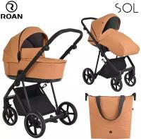 Коляска 2в1 Roan Sol Cinnamon/Black/ручка черный