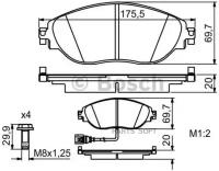 BOSCH 0986494704 Колодки тормозные дисковые