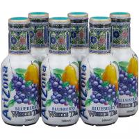 Чай AriZona Blueberry White Tea with Natural flavors, ПЭТ, 0.5 л, 6 шт