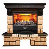 Электрический камин RealFlame Stone Brick 25/25,5 + Firestar 25,5 3D античный дуб