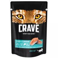 Влажный корм для кошек Crave беззерновой, с лососем 70 г (кусочки в желе)