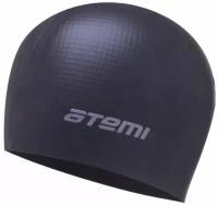 Шапочка для плавания Atemi, силикон (массаж.), черная, DC502