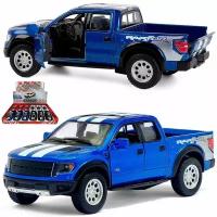 Машина металлическая "Ford F-150 SVT Raptor SuperCrew", 1:46, инерция, цвет синий