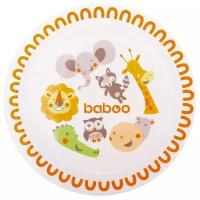 Тарелка baboo Safari (9-020), белый/оранжевый