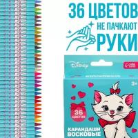 Восковые карандаши Коты аристократы, набор 36 цветов