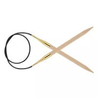 Спицы Knit Pro Basix Birch 353337, диаметр 10 мм, длина 80 см, общая длина 80 см, бежевый/золотистый/черный